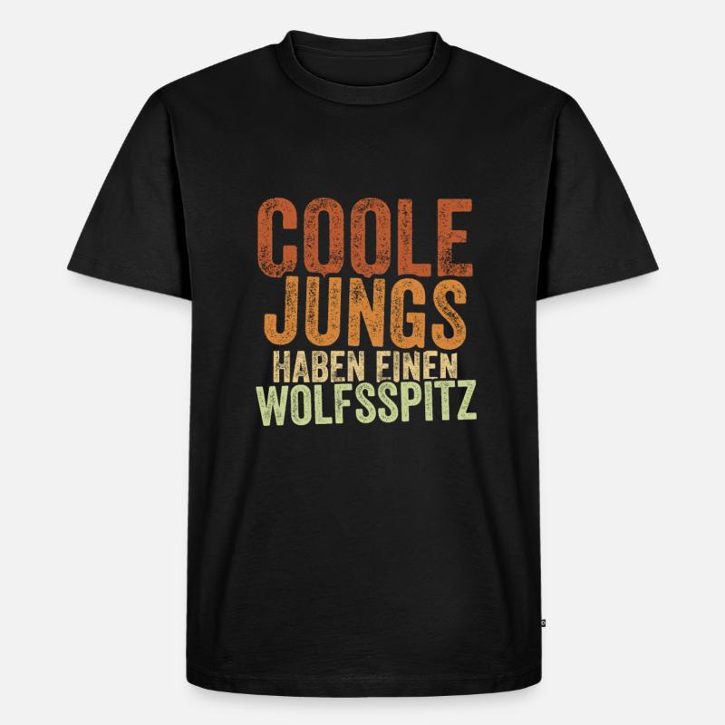 Wolfsspitz - Männer Premium Bio T-Shirt - Schwarz