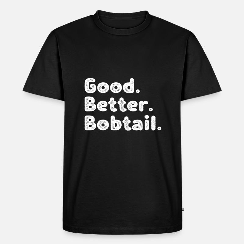 Bobtail - Männer Premium Bio T-Shirt - Schwarz