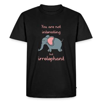Votre avis est irrelephant - T-shirt Premium bio Homme - noir - Devant - Nico (187cm)