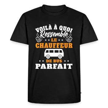 Chauffeur De Bus Parfait Humour Conducteur Cadeau - T-shirt Premium bio Homme - noir - Devant - Nico (187cm)