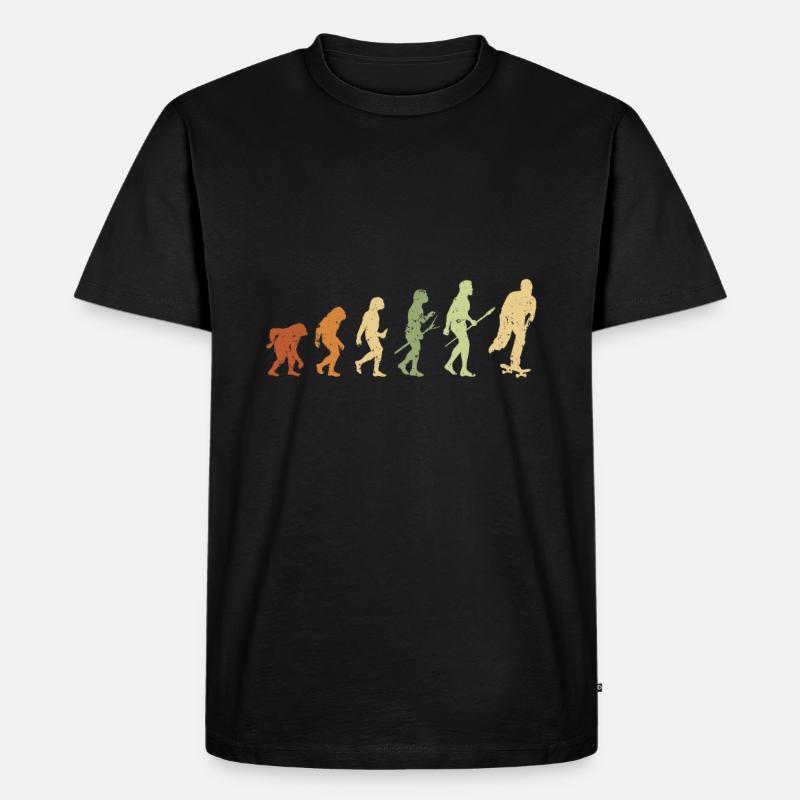 Skateboarding Evolution Skateboard Skater - Männer Premium Bio T-Shirt - Schwarz