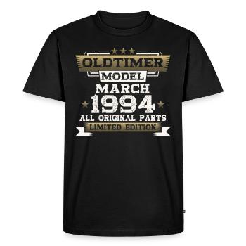 30th Birthday Classic Car March Vintage 1994 - Men's Premium Organic T-Shirt - black - Front - Nico (187cm)