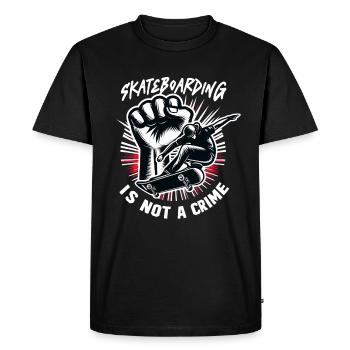 Skateboarding is Not A Crime - T-shirt Premium bio Homme - noir - Devant - Nico (187cm)