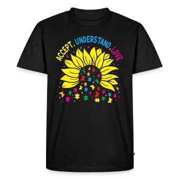 Autism Awareness - Men's Premium Organic T-Shirt - black - Front - Nico (187cm)