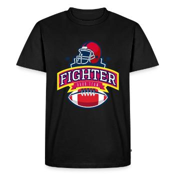 CHASSEUR DE FOOTBALL D'ÉQUIPE DUR - T-shirt Premium bio Homme - noir - Devant - Nico (187cm)