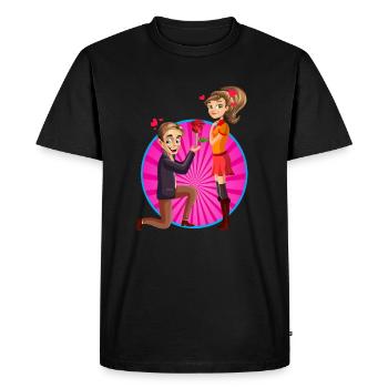 amour heureux amour jour de la mère de mère - T-shirt Premium bio Homme - noir - Devant - Nico (187cm)