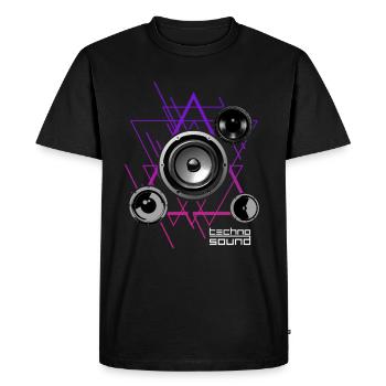 Cadeau de haut-parleur Electro Sound Techno House - T-shirt Premium bio Homme - noir - Devant - Nico (187cm)