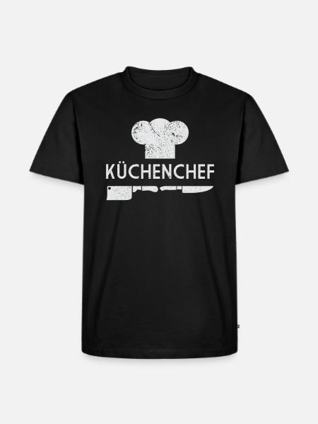 Koch - Männer Premium Bio T-Shirt - Schwarz