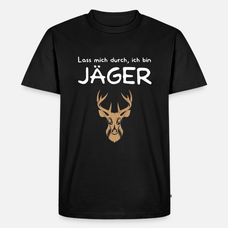 Jäger - Männer Premium Bio T-Shirt - Schwarz