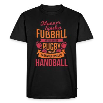 Handball Handballer Sport - T-shirt Premium bio Homme - noir - Devant - Nico (187cm)
