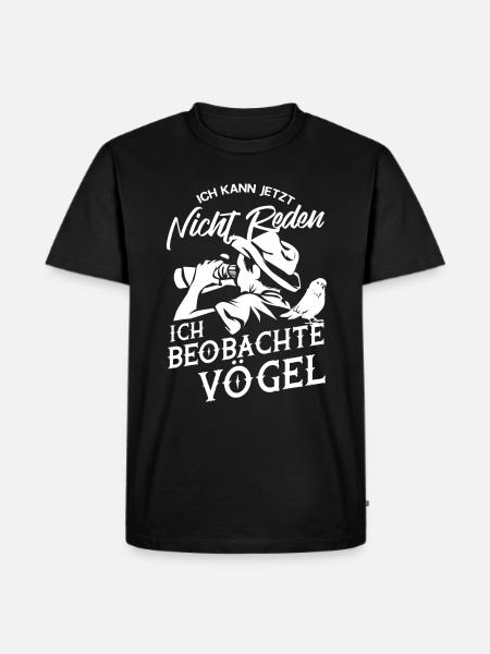Vögel Vogel beobachten - Männer Premium Bio T-Shirt - Schwarz