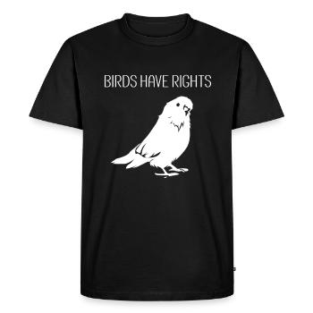 Oiseau observateur - T-shirt Premium bio Homme - noir - Devant - Nico (187cm)