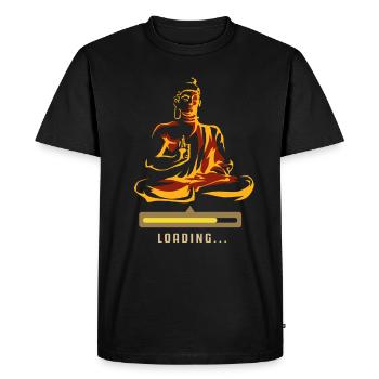 Méditation Méditation Spiritualité - T-shirt Premium bio Homme - noir - Devant - Nico (187cm)