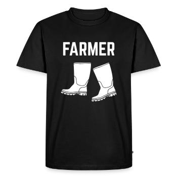 agriculteur - T-shirt Premium bio Homme - noir - Devant - Nico (187cm)