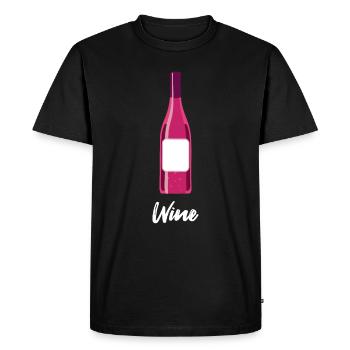 Vin vin buveur de vin connaisseur de vin - T-shirt Premium bio Homme - noir - Devant - Nico (187cm)
