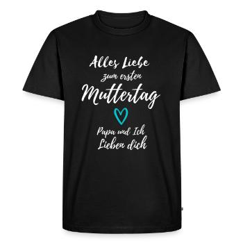 Baby Muttertag Junge - Männer Premium Bio T-Shirt - Schwarz - Vorne - Nico (187cm)