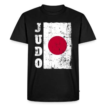 Judo Sport Judoka Flag Flag Tokyo Japan - Men's Premium Organic T-Shirt - black - Front - Nico (187cm)