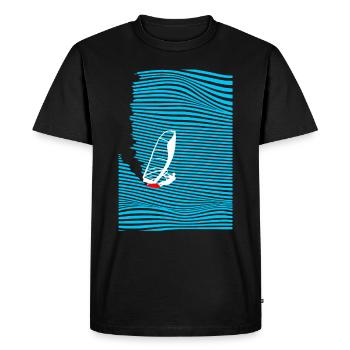 Windsurfer Windsurf Onde - T-shirt Premium bio Homme - noir - Devant - Nico (187cm)