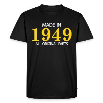 Made in 1949 toutes pièces originales - T-shirt Premium bio Homme - noir - Devant - Nico (187cm)