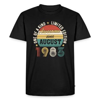 Awesome since Août 1983 Anniversaire - T-shirt Premium bio Homme - noir - Devant - Nico (187cm)
