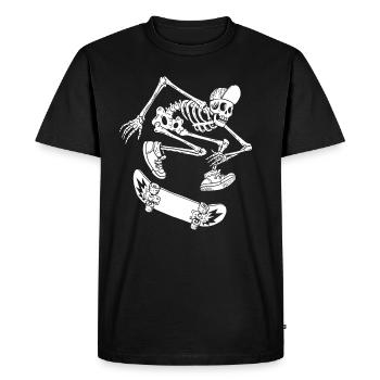 Halloween costume de skateboard squelet skater - T-shirt Premium bio Homme - noir - Devant - Nico (187cm)