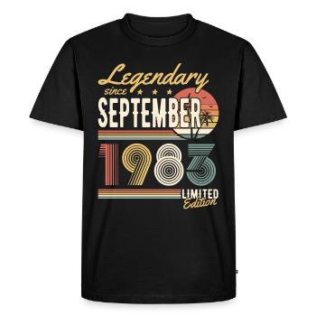 Legendary since September 1983 Limited Edition - T-shirt Premium bio Homme - noir - Devant - Nico (187cm)