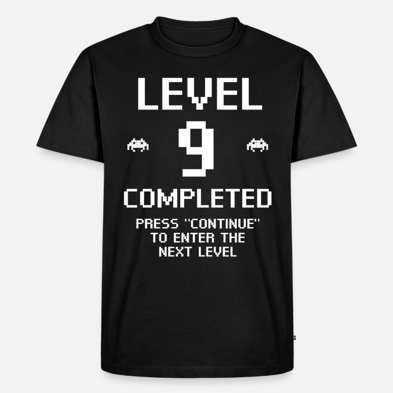 Level 9 Completed - Männer Premium Bio T-Shirt - Schwarz