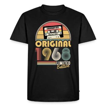 1968 Vintage millésime anniversaire rétro cadeau - T-shirt Premium bio Homme - noir - Devant - Nico (187cm)