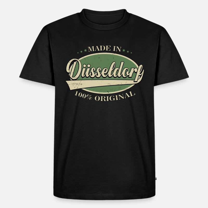 Made In Düsseldorf - Männer Premium Bio T-Shirt - Schwarz