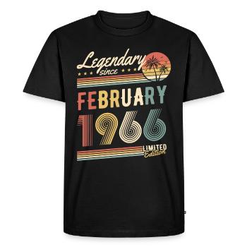 Édition limitée février 1966 - T-shirt Premium bio Homme - noir - Devant - Nico (187cm)