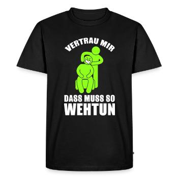 Physiotherapeut Spruch Lustig Physio - Männer Premium Bio T-Shirt - Schwarz - Vorne - Nico (187cm)