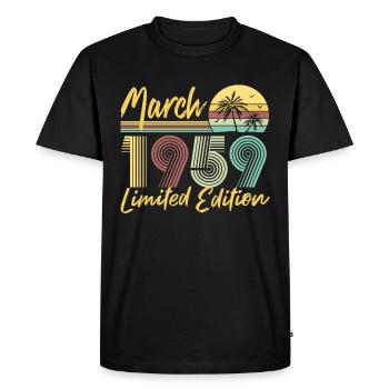 Mars 1959 Édition limitée - T-shirt Premium bio Homme - noir - Devant - Nico (187cm)