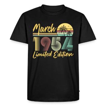 Mars 1954 Édition limitée - T-shirt Premium bio Homme - noir - Devant - Nico (187cm)