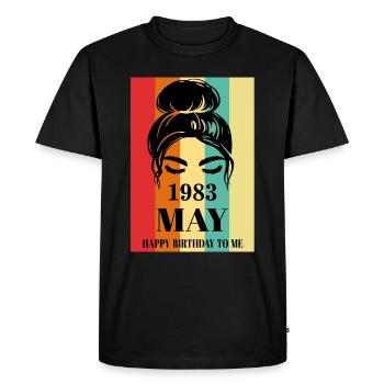 Mai 1983 Joyeux anniversaire à moi - T-shirt Premium bio Homme - noir - Devant - Nico (187cm)