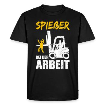 Staplerfahrer Spießer Gabelstapler Lustig - Männer Premium Bio T-Shirt - Schwarz - Vorne - Nico (187cm)