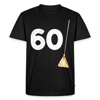 Anniversaire 60 Balais Humour Parent - T-shirt Premium bio Homme - noir - Devant - Nico (187cm)