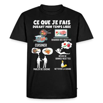 Cuisine Humour Homme Et Femme - T-shirt Premium bio Homme - noir - Devant - Nico (187cm)