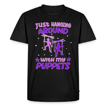 Scène de marionnettes pour marionnettes et spectacles de marionnettes - T-shirt Premium bio Homme - noir - Devant - Nico (187cm)