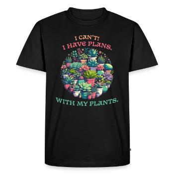 Plant lovers, balcony plants and garden enthusiasts - Men's Premium Organic T-Shirt - black - Front - Nico (187cm)