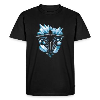 Natation hivernale, bains de glace et conceptions de thérapie par le froid - T-shirt Premium bio Homme - noir - Devant - Nico (187cm)