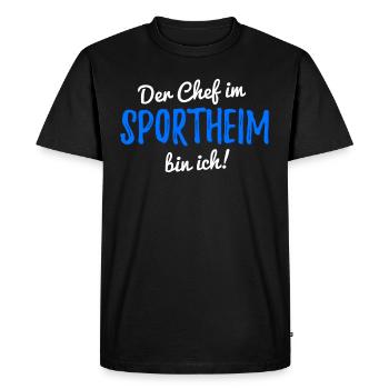 Sportheim hôte T shirt cadeau - T-shirt Premium bio Homme - noir - Devant - Nico (187cm)