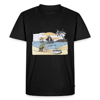Pêche pêcheur passe-temps pêche pêche sportive - T-shirt Premium bio Homme - noir - Devant - Nico (187cm)