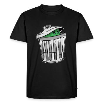 Drôle de dessin animé dessin animé ordures monster cookies - T-shirt Premium bio Homme - noir - Devant - Nico (187cm)