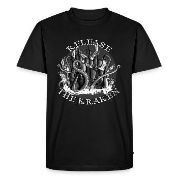 Release the Kraken! - Men's Premium Organic T-Shirt - black - Front - Nico (187cm)