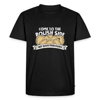 Pierogi Polish delicatessen Poland noodles - Men's Premium Organic T-Shirt - black - Front - Nico (187cm)