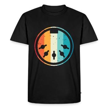 MIDI Cable Synthesizer Electronic Music - Men's Premium Organic T-Shirt - black - Front - Nico (187cm)