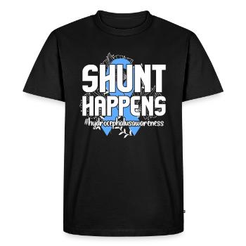 Hydrocephalus Awareness Shunt Happens Hydro Warr - Men's Premium Organic T-Shirt - black - Front - Nico (187cm)