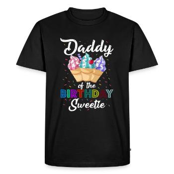 Dad's birthday Sweet ice cream Princess Father - Men's Premium Organic T-Shirt - black - Front - Nico (187cm)