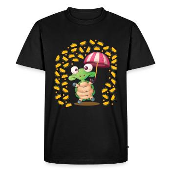 Il pleut des tortues tacos cuisine mexicaine - T-shirt Premium bio Homme - noir - Devant - Nico (187cm)
