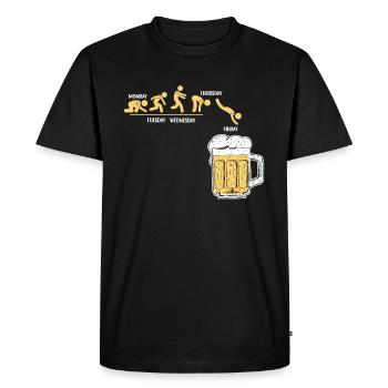 Beer Week Thirsty Friday alcohol weekend - Men's Premium Organic T-Shirt - black - Front - Nico (187cm)